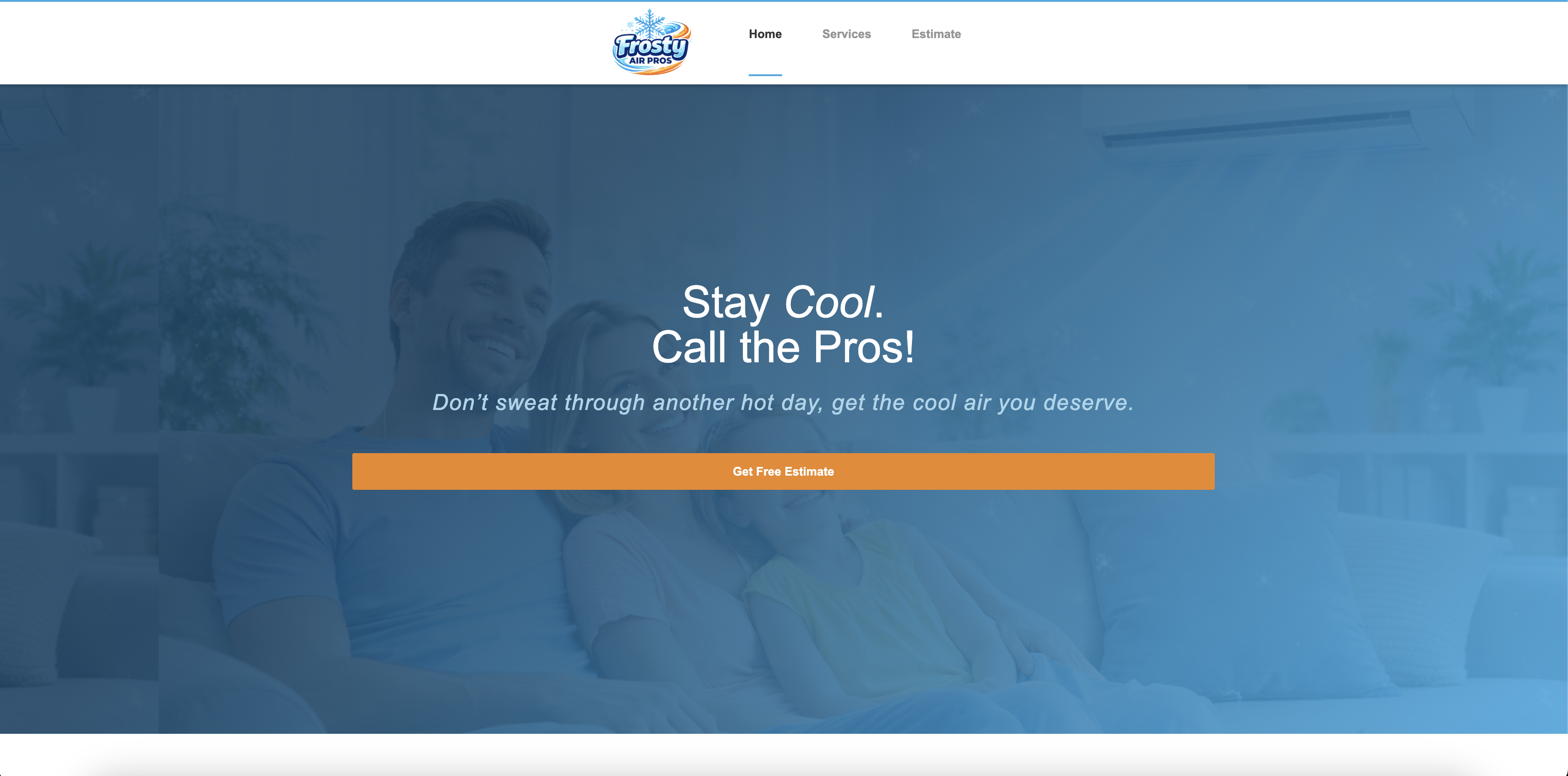 Frosty Air Pros Website Preview