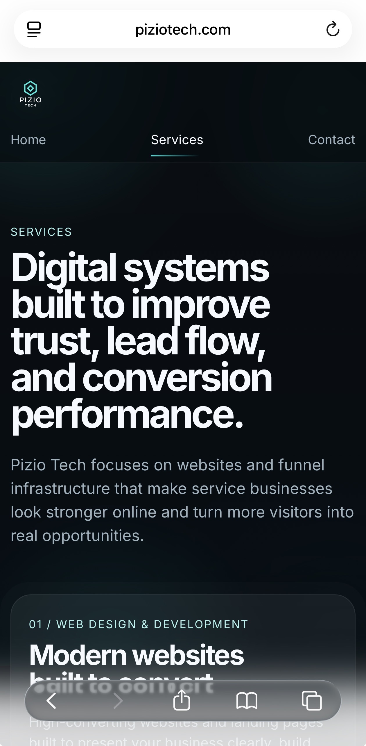Pizio Tech Mobile Screenshot